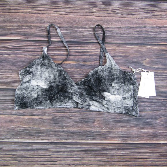 Good American Other - Good American NEW 3XL Size 6 Gray Tie Dye Always Fits Twist Bikini Top Swim